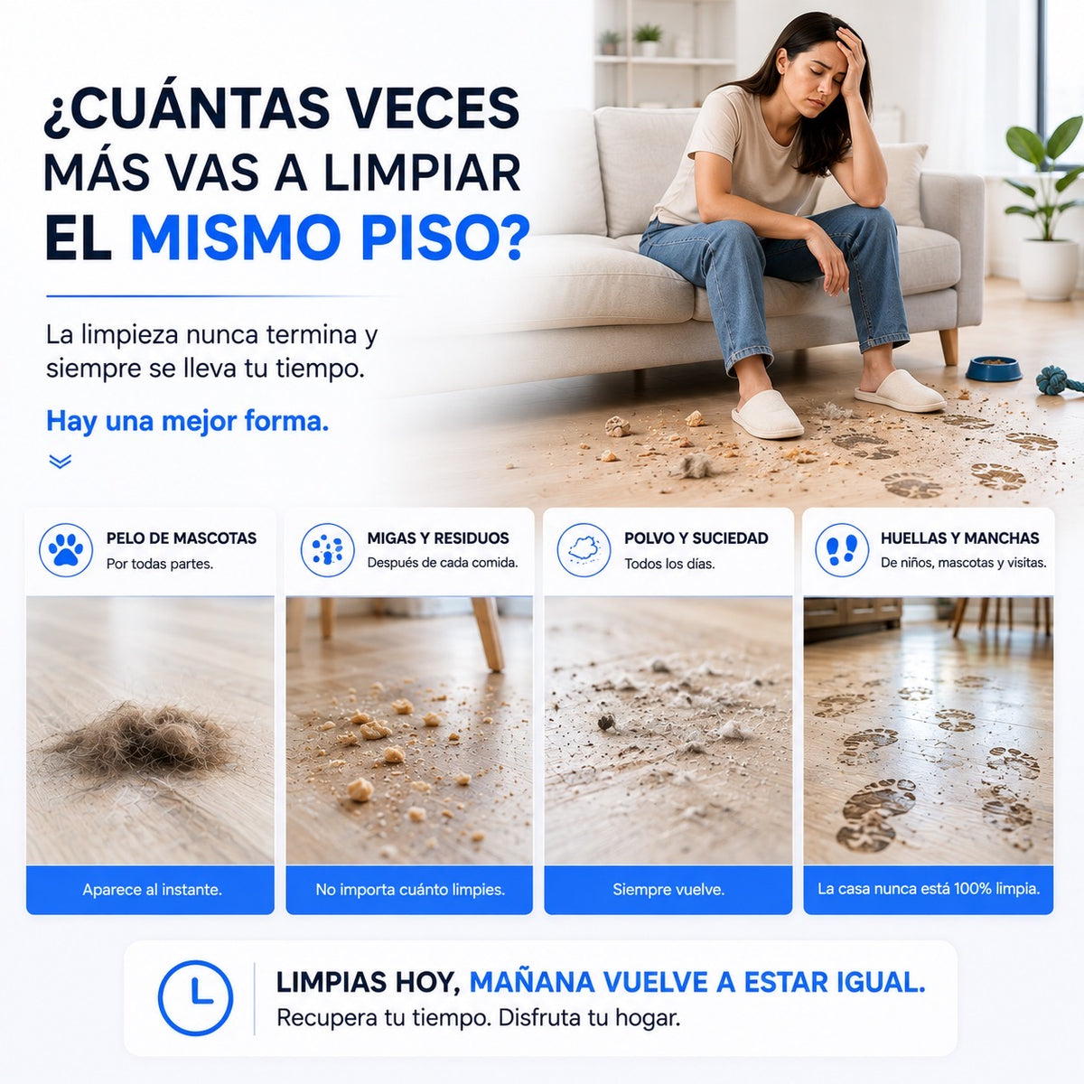 Aspiradora Robot 3 en 1